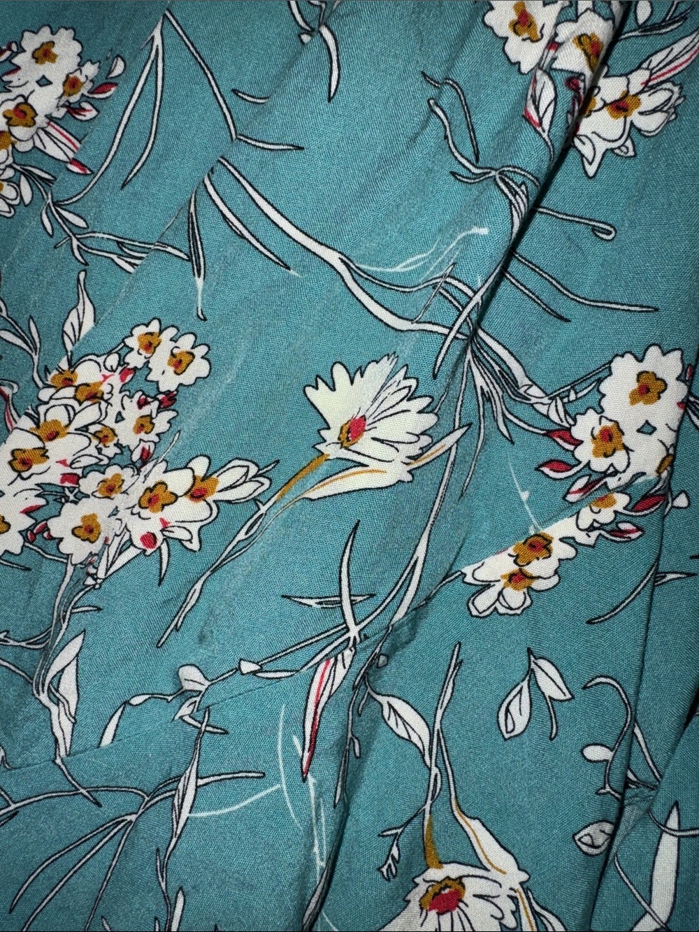 Teal Floral Tie-Waist Maxi Dress - Picture 2 of 2
